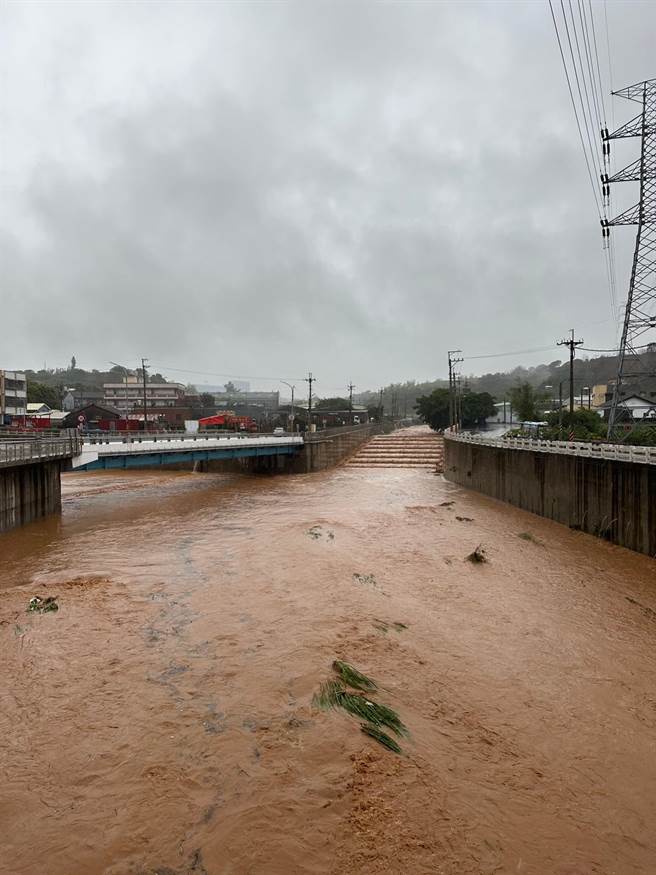 南山截水沟与南势坑溪匯流处。（台中市水利局提供）