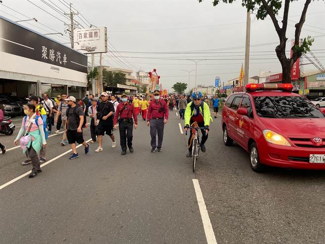 大甲妈祖遶境回銮队伍预计4／27进入彰化县境。（彰化县消防局提供／孙英哲彰化传真）