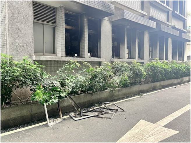 调查局廉政大楼火灾后现场状况(调查局提供)