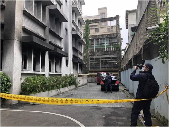 调查局廉政大楼火灾后现场状况(调查局提供)