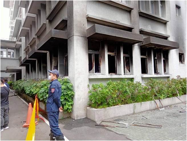 调查局廉政大楼火灾后现场状况(调查局提供)