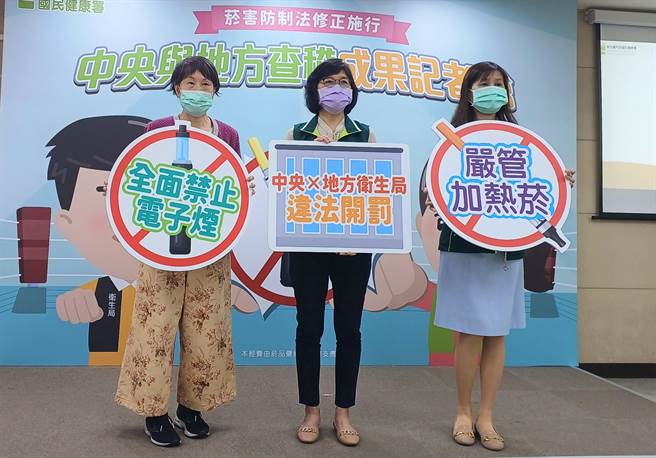 菸害防制法修正施行满月，国民健康署统计，全台共查获2173件疑似违法，已开出处分书共18件，其中16件都是使用电子烟遭裁罚。（王家瑜摄）