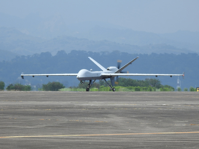 MQ-9死神无人侦察机。(图/中央社)