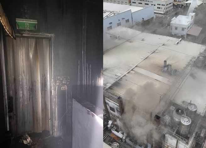 联华食品彰化厂大火因浓烟影响逃生，酿彰化县歷年最大伤亡工安事件。（民眾提供／孙英哲彰化传真）