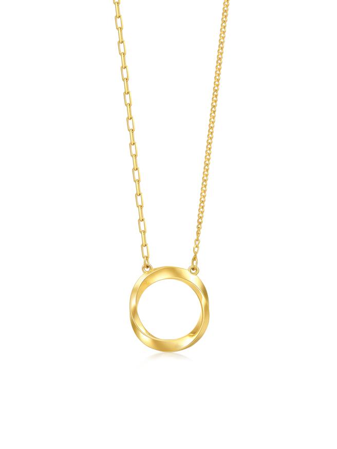 新光三越點晴品Gin足金項鍊，推薦價2萬1100元起。（新光三越提供）