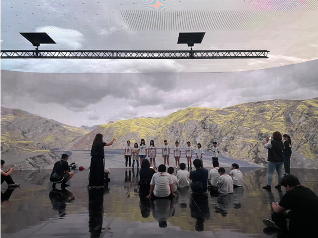 夢想動畫 Moonshine Studio虛擬LED攝影棚能轉換各式拍攝場景。 (和泰汽車提供)