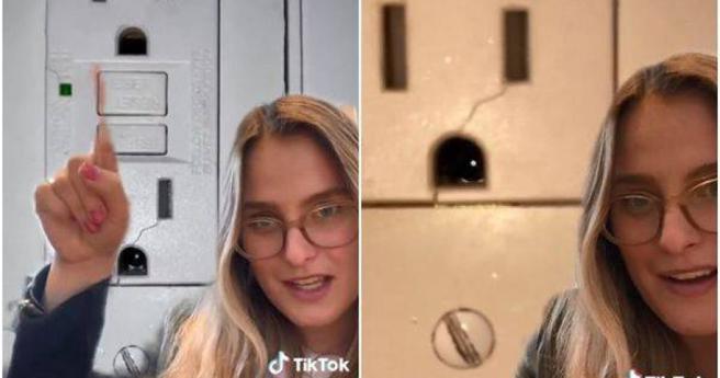 旅客入住Airbnb小心隐藏摄影机。（图／翻摄自kennedyallegedly TikTok，下同）