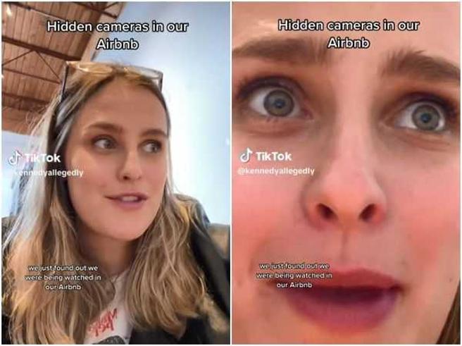 加拿大女子和好友入住Airbnb租屋处，发现插座孔里被人安装偷拍摄影机。