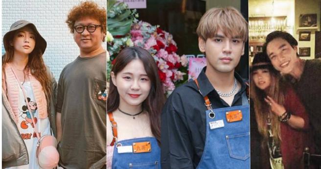 依依与纳豆（左起）、呼呼和陈零九、以及阿妹和SAM都是情侣共同投资事业的成功例子。（图／取自依依IG、报系资料照、SAM脸书）