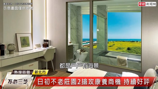 用渡假的心情，居住在户户海景的养生村，让身心更开朗健康。(图:中时新闻网提供)