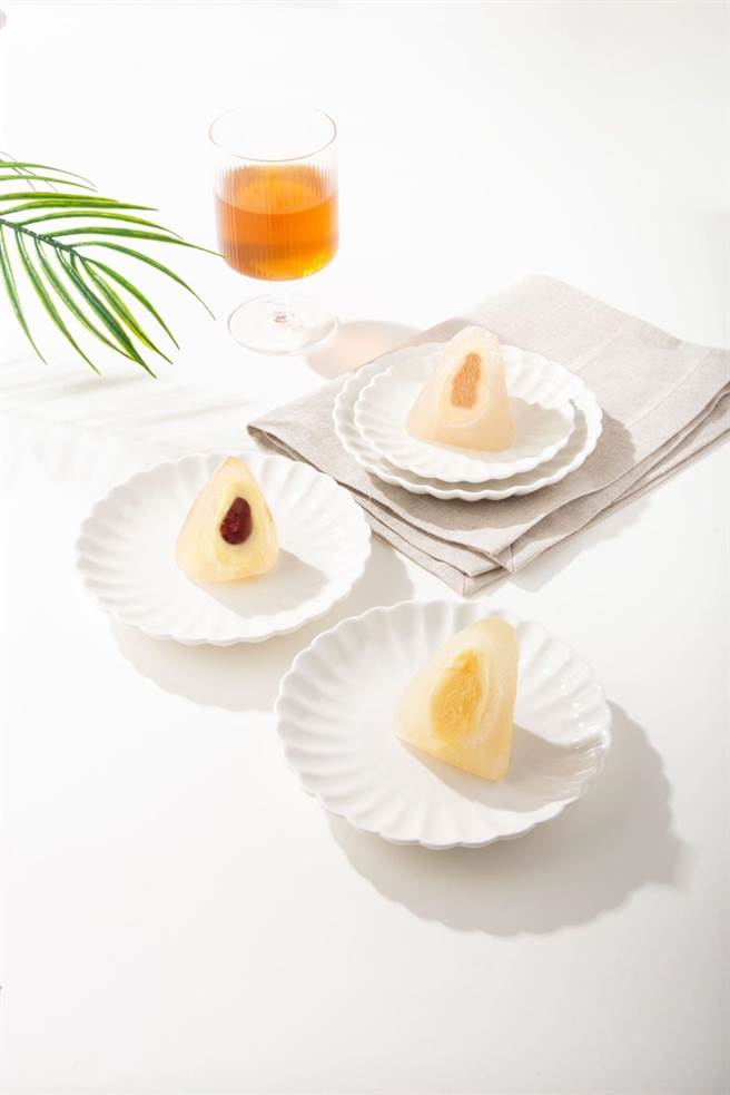 郭元益「好端端冰粽」将绿豆融入三种口味当中，标榜清凉解毒，455元。（郭元益提供）