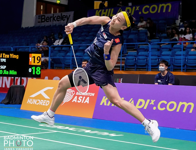 戴資穎在2023亞錦賽首輪直落二過關。（Badminton Photo提供）