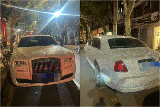 「全車滿鑽勞斯萊斯」現身上海街頭 超奢華引發轟動