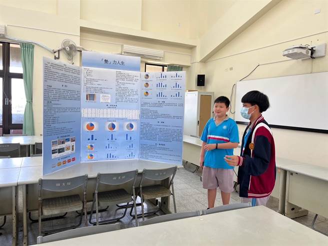 竹南国中获得科展物理科首奖的「垫力人生」。（竹南国中提供／谢明俊苗栗传真）