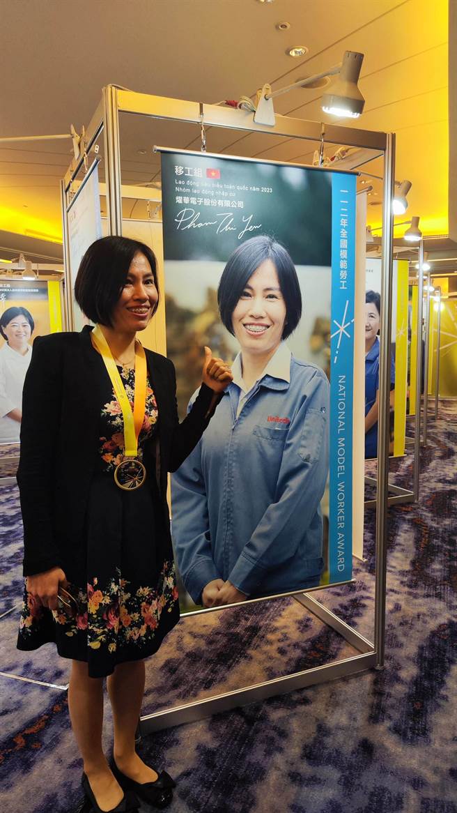 來自越南北部、今年44歲的范氏安，來台灣已經工作12年。（林良齊攝）