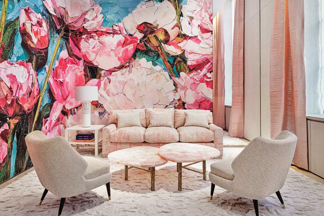 巴西艺术家维克穆尼兹(Vik Muniz)设计的花卉壁纸。（Tiffany & Co.提供）