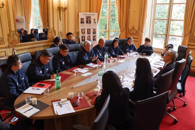 中华队巴黎奥运考察团与驻法国代表处座谈。（体育署提供）