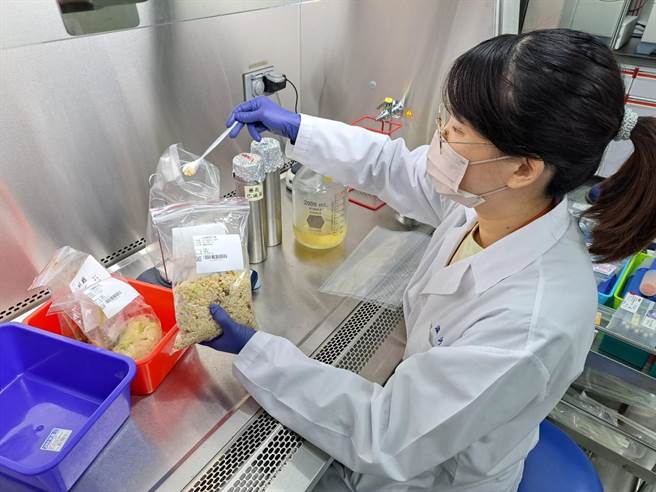 花莲县卫生局稽查抽验校园营养午餐食材，并进行检验。（花莲县卫生局提供／王志伟花莲传真）