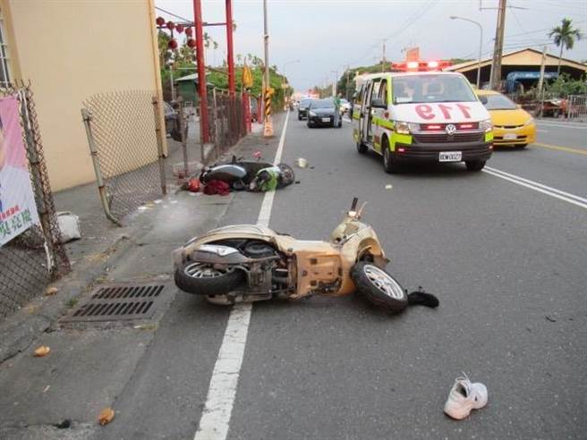 依交通事故统计，机车骑士因未戴安全帽而发生死亡车祸的件数，屏东县高居全国第2。（警方提供／谢佳潾屏东传真）