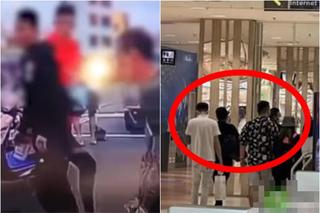 观光客遭洪姓驾驶好心按喇叭提醒，一行人竟拦车拖出洪男暴打。（翻摄照片）