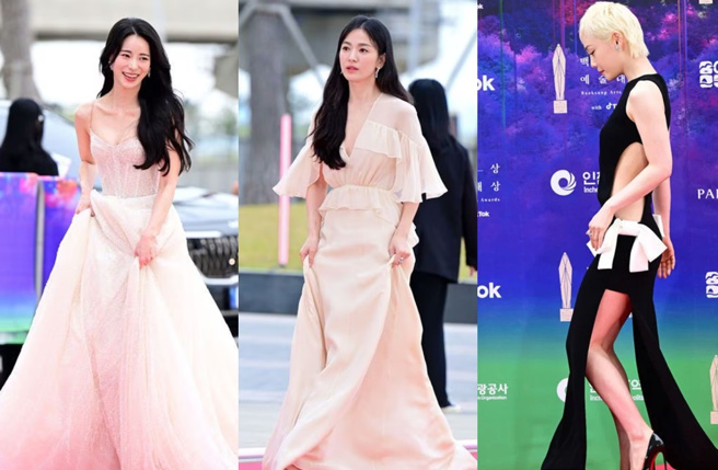 《黑暗荣耀》演员红毯争艳。（图／翻摄自OSEN）