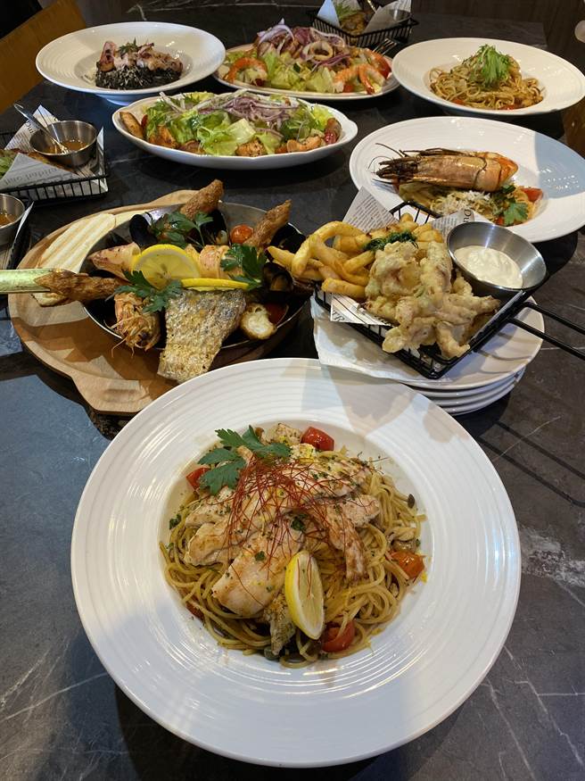 上个月在台南开设的苗圃义大利餐厅，推出专为台南人设计的专属海味。（曹婷婷摄）