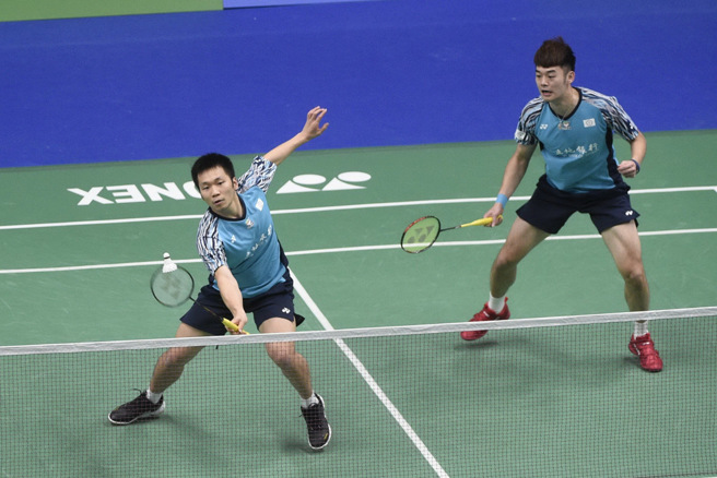 台湾男双好手王齐麟、李洋。（资料照／杜宜谙摄）