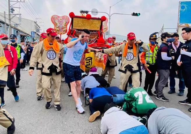 大甲妈祖遶境回銮速度超前，6时30分抵达福兴宫。（福兴宫提供／陈淑芬台中传真）