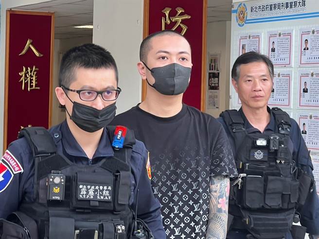 「鯨魚」林京履中午移送新北地檢署。（王揚傑攝）