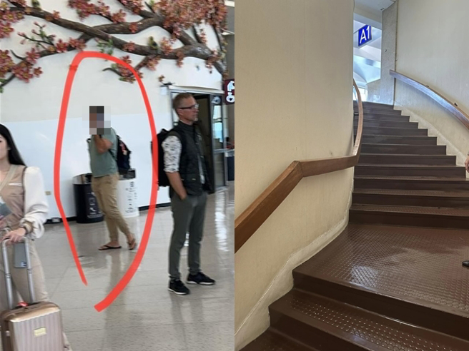 一名女子昨（28）在桃園機場登機口被一名外國遊客搭訕，她當下用手機翻譯，對方竟說「我們可以在某個地方享受…我們有15分鐘…跟我來就好」。（翻攝自臉書「爆料公社」）