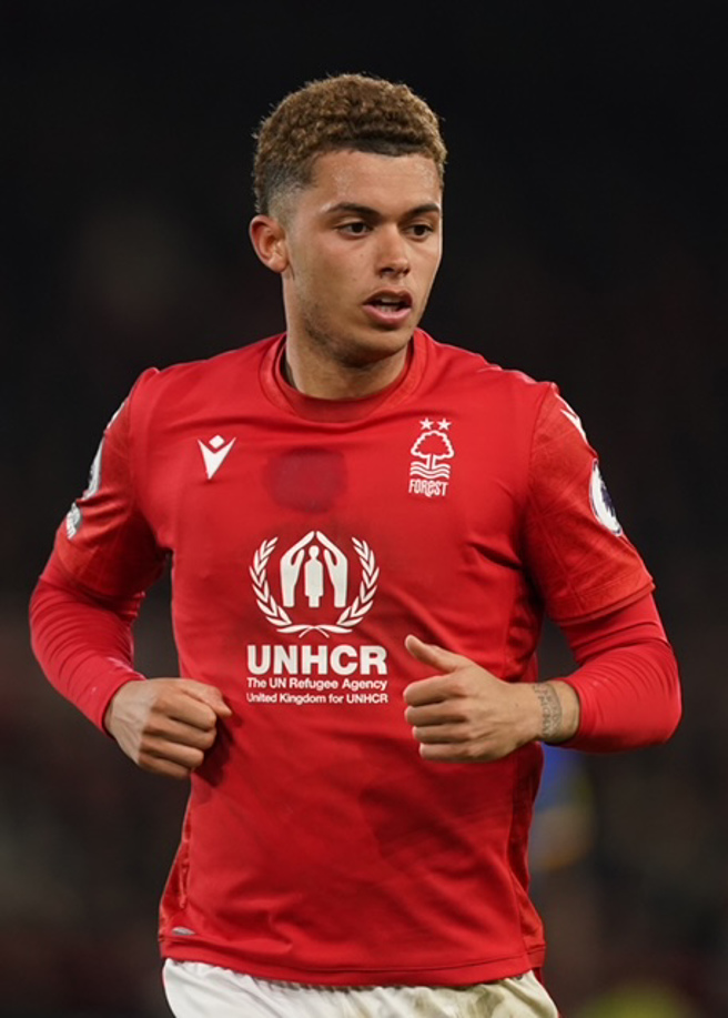 布伦南·强森 是 诺丁汉森林 最有机会取的进球的球员（图片来源︰达志影像）