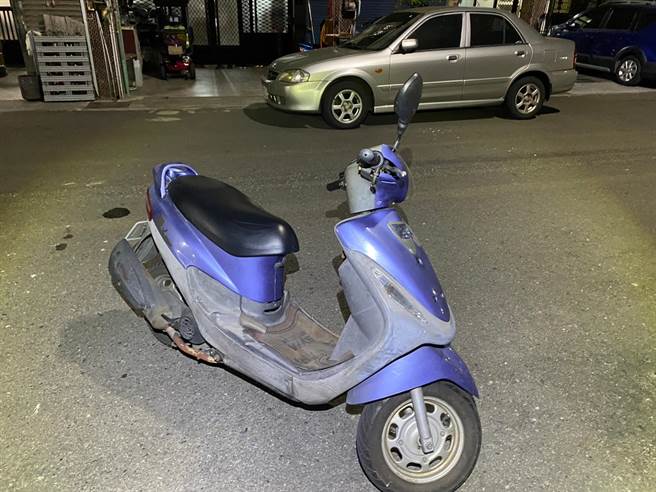 女大生当时骑乘的机车。（民眾提供／孙英哲彰化传真）