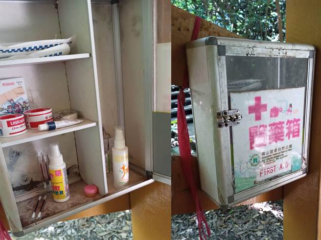 国家自然公园管理处在部分休息区设有急救箱，提供含DEET成分的防蚊液供登山客免费使用，可降低恙虫攀附率。（国家自然公园管理处提供／袁庭尧高雄传真）
