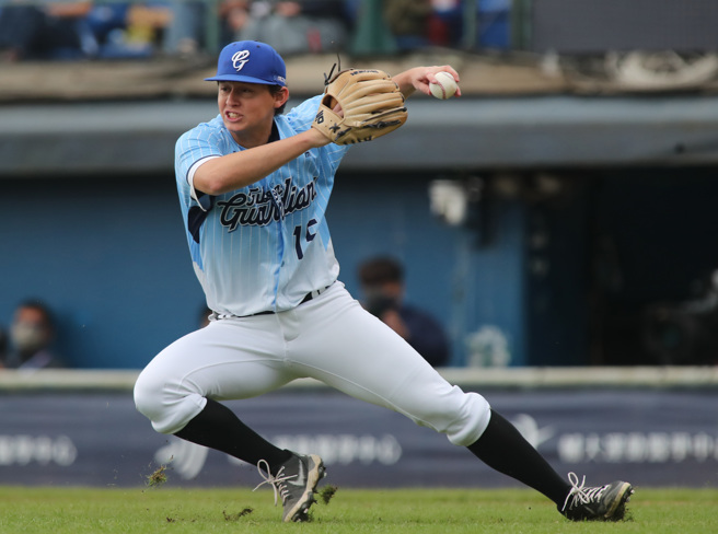 富邦悍將肯特。（鄭任南攝）