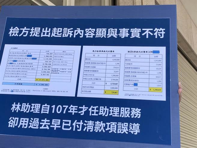 前立委顏宽恒5月1日偕律师出面，并示证剧正面回应。（冯惠宜摄）