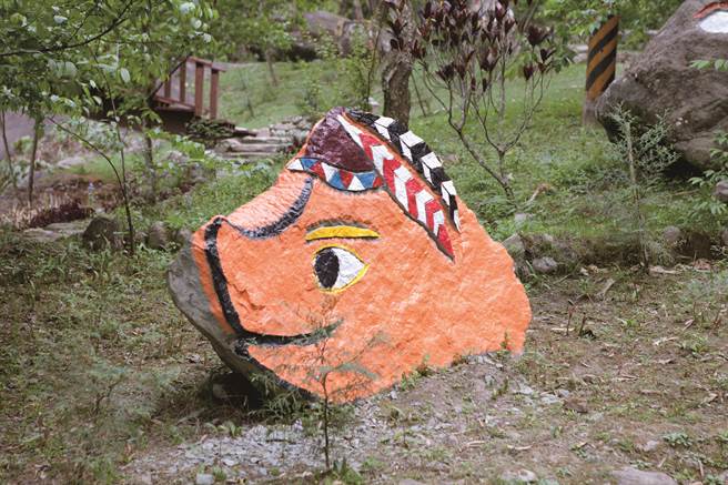 嘉义县阿里山来吉部落山猪石雕很有特色。（嘉义县政府提供∕吕妍庭嘉义传真）