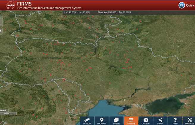 俄罗斯航空太空军（VKS）停止了大规模的飞弹打击近2个月的时间，过去2天又开始展开飞弹攻击。（NASA FIRM火灾观测）