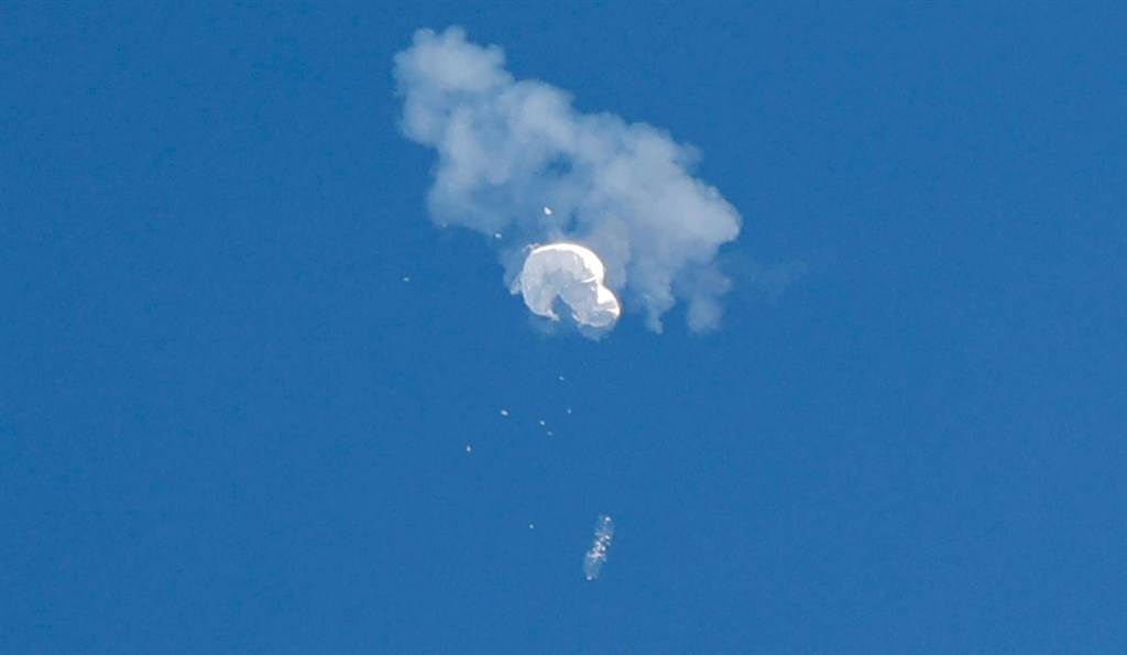 此为早前被美军击落的侦查气球。（路透社）(photo:ChinaTimes)