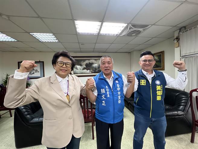 国民党台中第五选区立委初选，老将沈智慧(左)、议员黄健豪(右)2抢1，党部将于5月14至16日进行全民调。(资料照片)