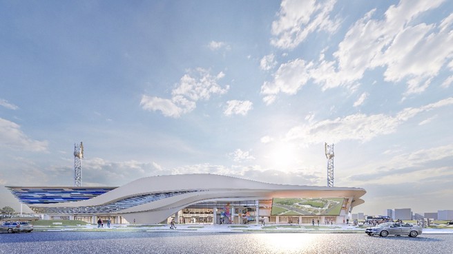 全国首座国际级足球专用运动园区。(图/臺中市政府提供)