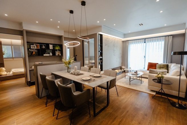 格局规划为鉅陞强项，让3、40坪宜居坪数却有5、60坪的超坪效空间感。(图为「鉅森匯」样品屋实景/业者提供)