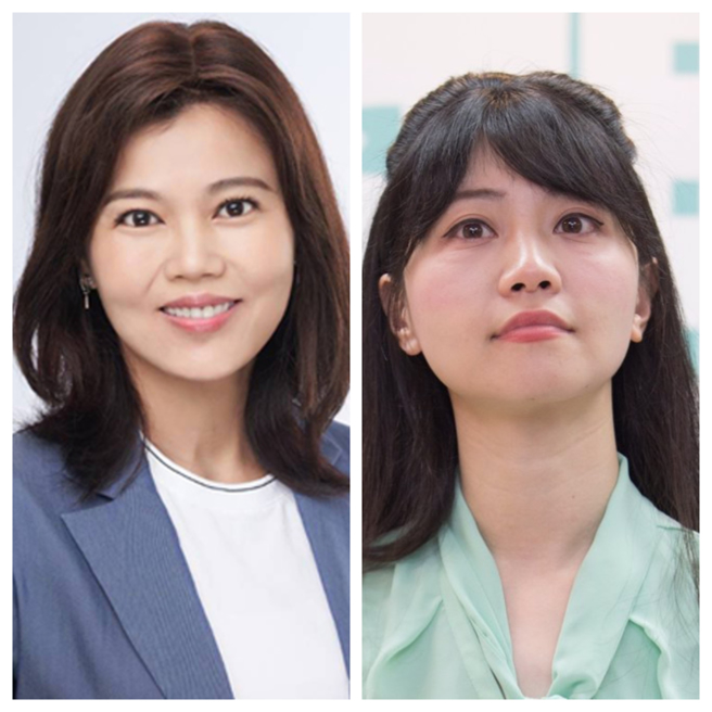 回应高嘉瑜(右)送她一首《太委屈》，游淑慧(左)反酸一曲《金包银》。（资料照片合成）