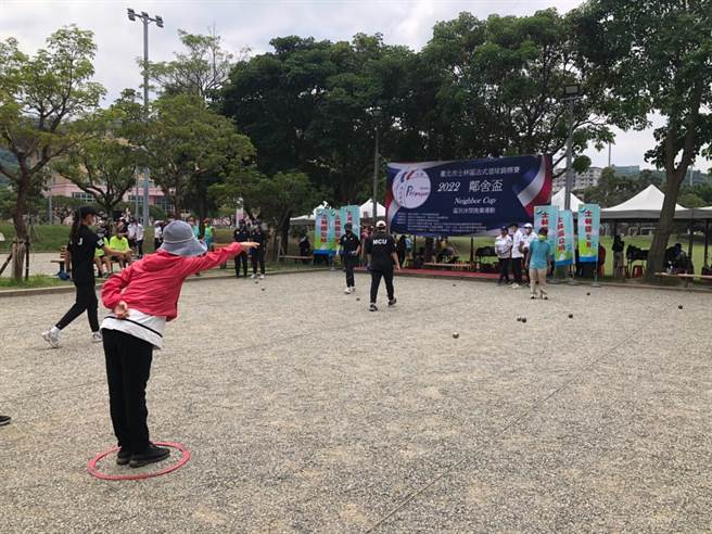 台北市士林区公所将于6日上午8时在天母运动公园法式滚球场。图为去年活动。（士林区公所提供／张芷瑜台北传真）