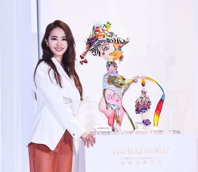 Jolin今亮丽出席记者会。（罗永铭摄）