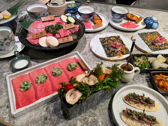 八和烧肉备好各式顶级和牛料理，多种部位给予饕客不同的奢华感受。（朱世凯摄）