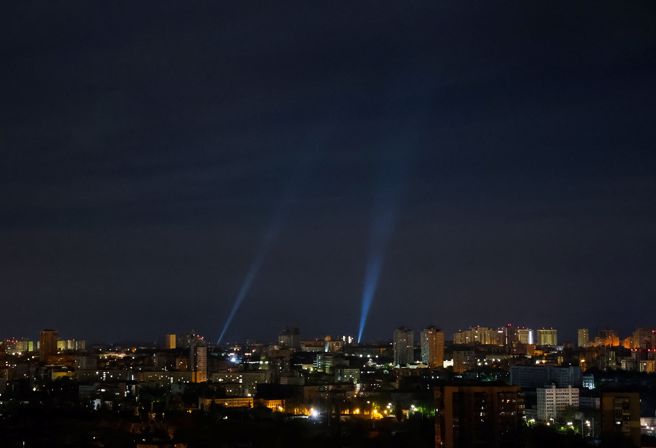 乌克兰首都基辅市当局在一份声明中表示，所有锁定攻击基辅市的飞弹和无人机都已遭到摧毁，这是俄国在4天内第3次对基辅市发动攻击。(图/路透社)