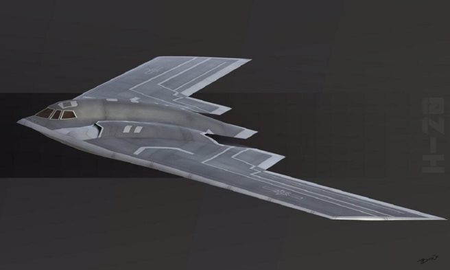 大部份对轰-20或歼轰-XX的想法都离不开B-2轰炸机的构型，显见网民们对新武器的想像仍受美军武器的局限。（图／网路）