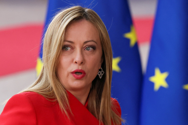 义大利总理梅洛尼（Giorgia Meloni）。（图／路透社）