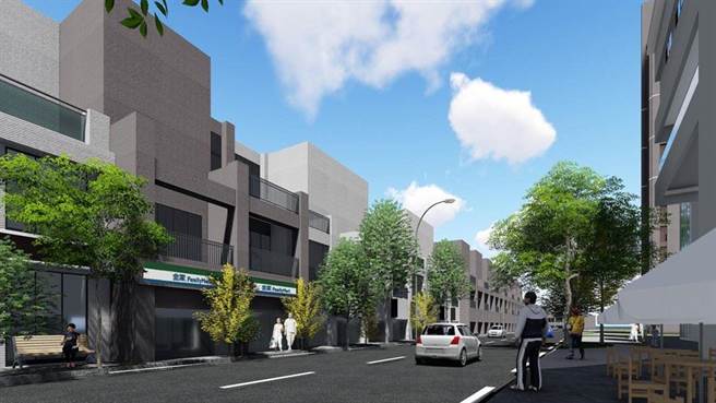 社区型透天厝模拟图。（高市府提供／柯宗纬高雄传真）