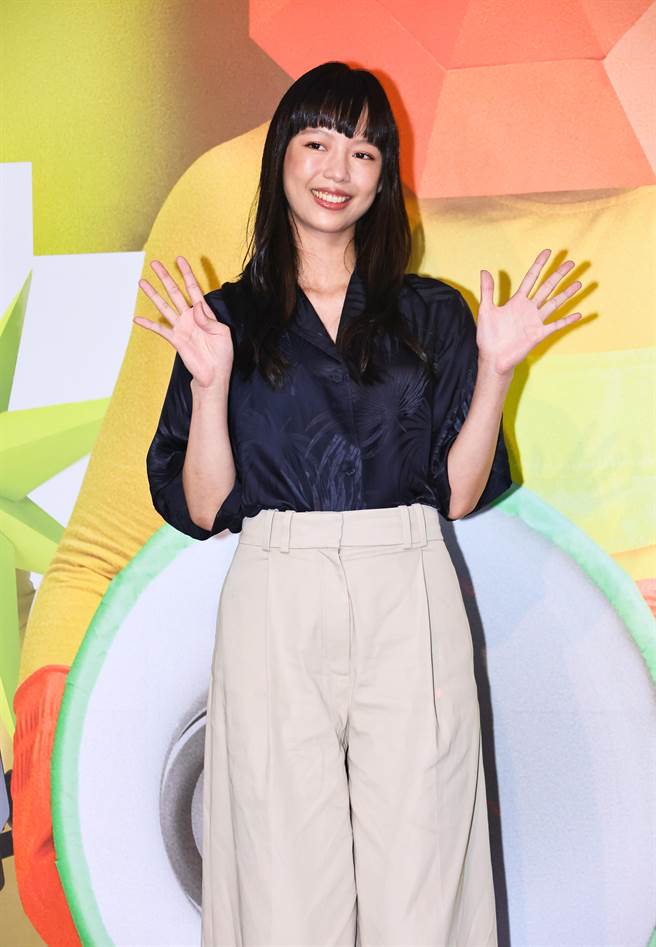 王渝屏主持初体验献给金穗奖。（罗永铭摄）